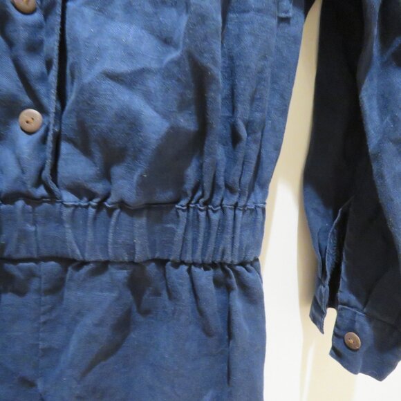 POSSE 100% Linen Phoenix Playsuit Romper in Navy Blue Minimalist - Size M/L - Picture 7 of 16